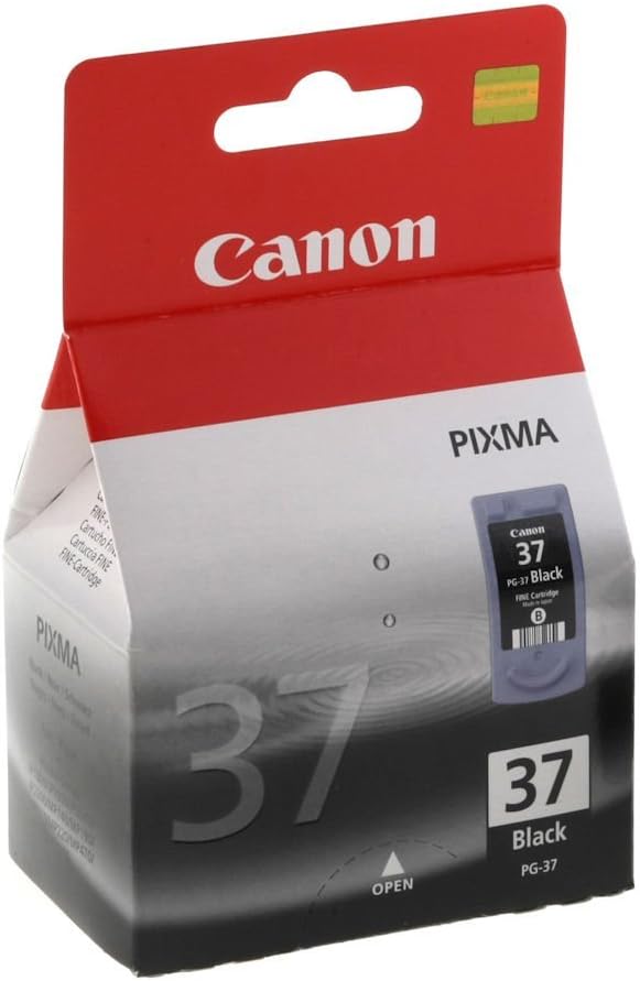 Canon PG37 Black Original Pigment Ink Cartridge for PIXMA Printers
