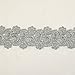 Silver Metallic Rayon Embroidery Lace Trim Flower Floral pattern applique lace - Bridal wedding Lace Trim wedding fabric Millinery accent motif scrapbooking crafts lace for baby headband hair accessories dress bridal accessories by Annielov trim #336