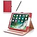 ProCase for iPad 9.7 Inch iPad 6th/5th Generation Case 2018 2017/iPad Air 2/Air 1 Case, Premium Leather Folio Corner Protection Multi-Angle Viewing Stand Cover with Front Pocket Pen Loop -Red