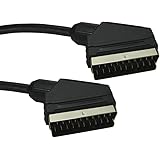 Bluecharge Direct 0.5m SCART Lead Cable FULLY WIRED 21 Pin RGB SKY TV DVD GOLD