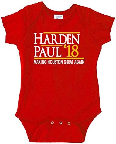 WB SHIRTS Red Houston Harden Paul 18" Baby 1 Piece