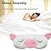 MSSilk Sleep Eye Mask- Smoothing Mulberry Silk- Adjustable Elastic Strap- Lightweight- with A Bonus Pair of Earplug in a Carry Pouch (Lovely Flying Pig)