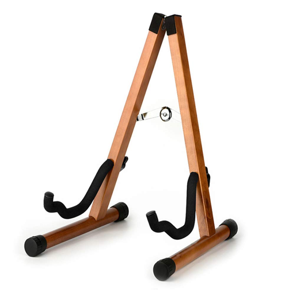 Koldot Wooden Guitar Stand for Acoustic Electric Bass Classical Guitar Banjo Ukulele Portable Folding A-Frame Travel Guitar Stand
