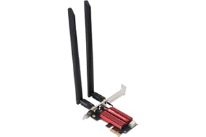 ciciglow WiFi 6E PCIe Card, PCIe WiFi Adapter Enhanced BT5.2 Low Latency, 4200Mbps Supports 2.4GHz 5GHz 6GHz Triple Band for 