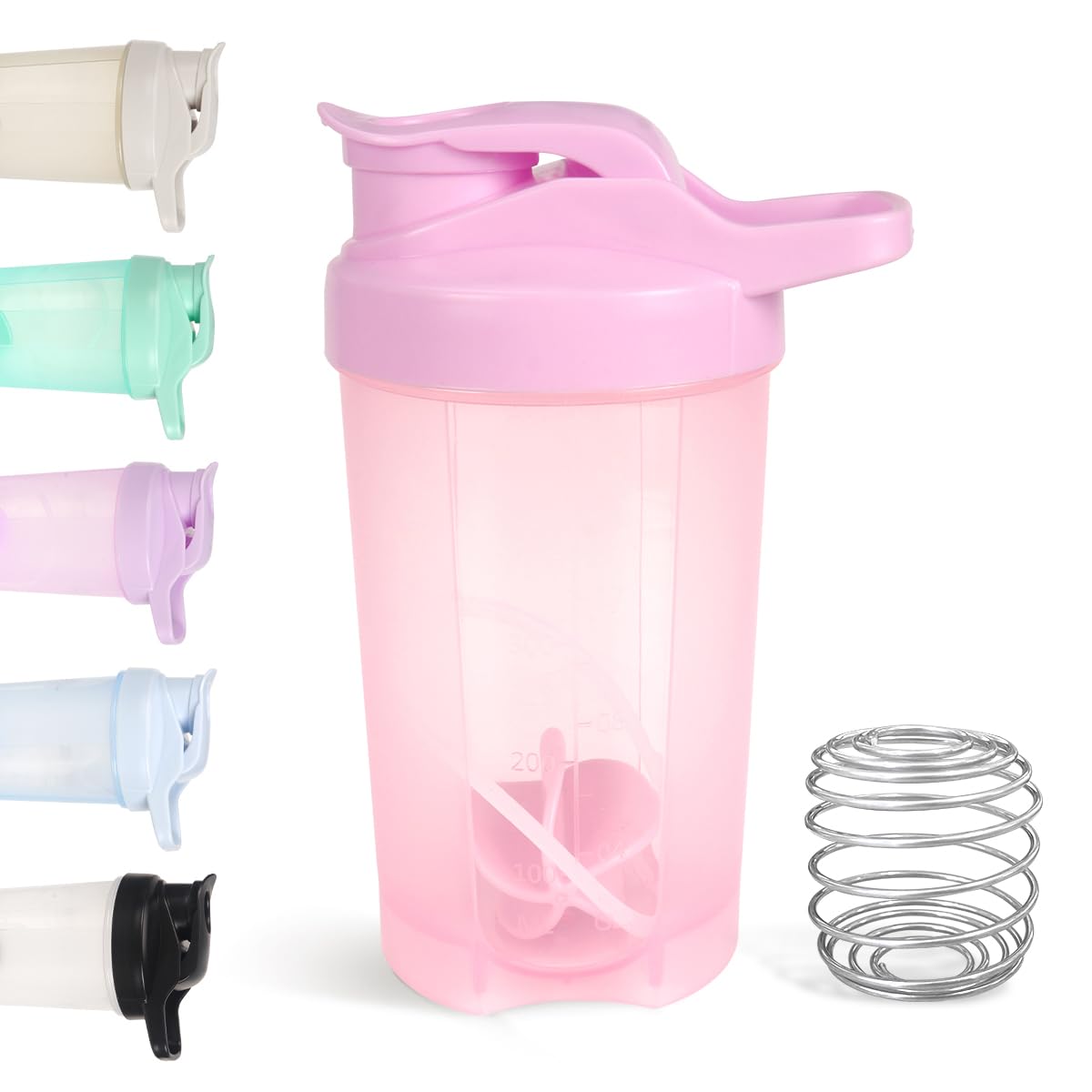 Photo 1 of ***MISSING 1 MIXING BALL (MISSING PLASTIC ONE) **** D.Y.A 16oz Shaker Bottle?Leak Proof Sports Shaker Cups for Protein Shakes?Shaker Bottle for Pre Workout and Travel To Go?BPA Free & Easy Clean Protein Shaker Bottle,Pink