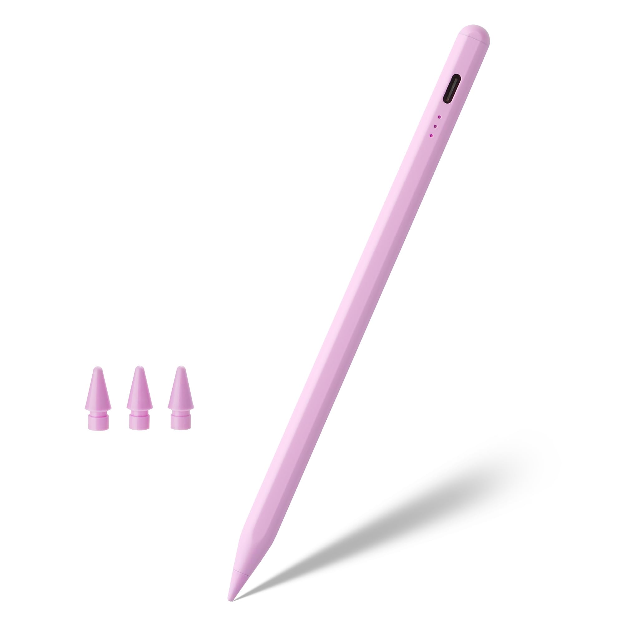Pencil for Apple, Stylus Pen for iPad A16 11th/10th/9/8/7/6 Generation, iPad Pro M4 13"/11"/12.9", iPad Air M3/M2/5/4/3 Gen, iPad mini A17 Pro 7/6/5, Palm Rejection & Tilt Sensitivity (Purple)