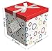 Gift Box 12x12x12 Garnier Pop up in Seconds comes with Decorative Ribbon mounted on the lid A Gift Tag and Tissue Paper - No Glue or Tape Required