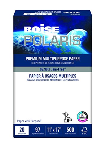 image for Boise Paper BOISE POLARIS Premium Multipurpose Paper, 11 x 17, 97 Brig