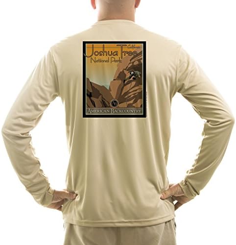 Joshua Tree National Park Men's UPF 50+ Long Sleeve T-shirt Medium Tan