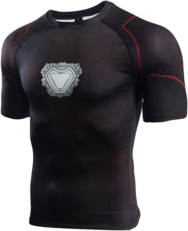 Men's T-Shirts Super Hero Mens Sports Compression Tops Short Sleeve Tee for Men for Sports Gym Runing Base Layer Wearing