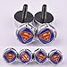 D&R® 4 Pcs Chrome Car parts Auto Logo Stainless Replacement License Plate Frame Screw Bolt Caps Covers emblem With Superman