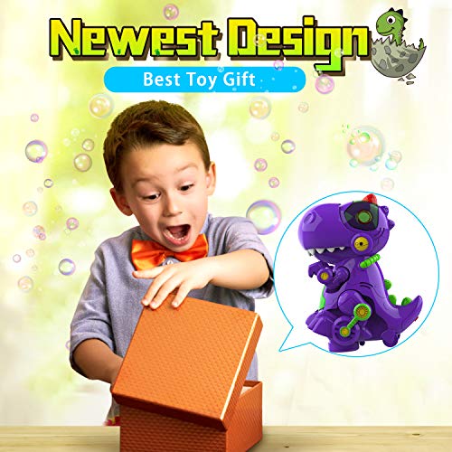 WisToyz Bubble Machine Bubble Blower, Walk & Stand Dinosaur Bubble