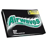 Wrigley's Airwaves Sugarfree Gum - Black Mint (10 per pack x 5)