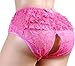 aishani Sissy Pouch Panties Men's Silky Lace Bikini Briefs Underwear Sexy For Men (L, Pink)