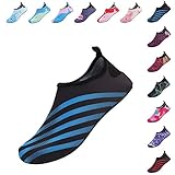 CIOR Men Women Mutifunctional Barefoot Skin Shoes Quick-Dry Water Shoes Lightweight For Beach Pool Surf Yoga Exercise,HT02,Blue02,38.39
