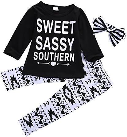 Toddler Kids Girls Sweet Letter Outfits Clothes T-Shirt Tops+Pants 3PCS Set