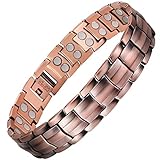 VITEROU Mens Magnetic Pure Copper Therapy Anklet for Arthritis Pain Relief 3500 Gauss,11 Inches