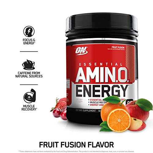 Optimum Nutrition Amino Energy Pre Workout with Green Tea, BCAA, Amino Acids, Keto Friendly