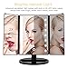 BESTOPE Makeup Vanity Mirror with 24 LED Lights, 3X/2X Magnifying Led Makeup Mirror,15 inch Larger Touch Screen,Dual Power Supply,180° Adjustable Rotation,Countertop Cosmetic Mirror