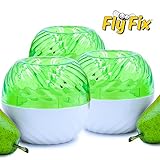 FlyFix Fruit Fly Trap (Reusable) (3, Green/White)