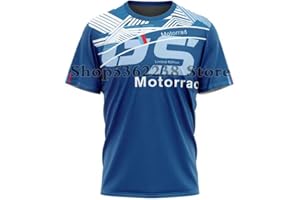 EPROGUA Motorcycle T-Shirt Motorrad for BMW R1200 R1250 GS Adventure Superbike Motorsport Blue Summer Quick Dry Short Sleeved S-5XL