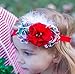 Yunko 8pcs Christmas Baby Girl's Elastic Headbands Bow Princess Hairband, Green Red and White