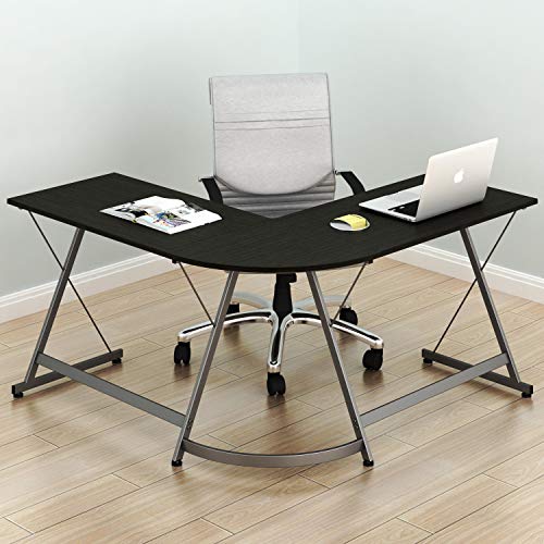 SHW LShaped Computer Gaming Desk, Espresso Pricepulse