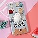 Squishy Case for iPhone 5s / iPhone SE/iPhone 5, 3D Animal Seal Cat Pinch Relaxing Venting Pressure-Relief Toy Soft Silicone Phone Back Cover for iPhone 5s SE 5G (Tiger Cat)