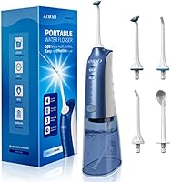 [Upgrade] Water Flossers for Teeth, ATMOKO Cordless Water Flosser, 8 Jet Tips, 3 Cleaning Modes, USB Charged 4 Hrs for...