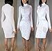 Momtuesdays2Women's Sexy Mesh See Through Bodycon Clubwear Dress (S, White)