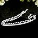 HuntGold 1X Women Jewelry Silver Plated Four Layers Ankle Foot Chain Shining Diamond Anklet