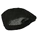 Men's Knitted Ivy Newsboy Cap Hat, Black, Size One Size