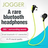 JOGGER Original QY7 Professional Bluetooth 4.1 Wireless Stereo Sport Headphones Headset Running Hiking Exercise Sweat-proof Jogger Hi-Fi Sound With Extra Bass Hands-free Calling-Parrot Green