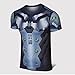 Rulercosplay Fashion Cosplay Shirt Genji Design Short Sleeves Elastic Sport Shirt Quick Dry Shirt Blue