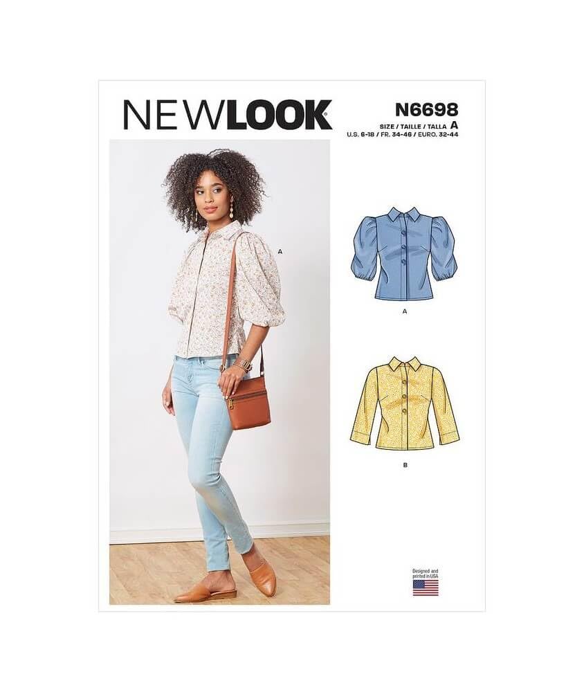 New Look Sewing Pattern N6698 Misses' Tops