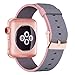 Yichan Woven Nylon Fabric Wrist Strap Replacement Band with Classic Square Stainless Steel Buckle for Apple Watch iWatch Series 1 / 2 / 3,Sport & Edition,42mm,Lightpink and Midnightblue