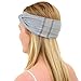 LIGHT GREY ORGANIC HEADWRAP by KOOSHOO | Top Rated Women's Headband made from Soft, Breathable and Sweat-Wicking Organic Cotton | Perfect Twist Headband for Workout, Running, Yoga and Fashion