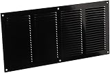 EUROPLAST 400x200mm Black Metal Air Vent Grille with Insect Mesh view 7