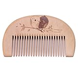 Walmeck Wooden Hair Comb Man’s Beard Comb Anti-static Male Mini Facial Hair Beard Comb Wood Massage Comb