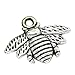HOUSWEETY 50pcs Metal Bee Charm Pendants 21mm x 16mm(7/8