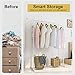 Rackaphile Clothes Rack, Clothes Organizer, Adjustable Double Rails Heavy Duty Garment Rack for Balcony and Bedroom (White)
