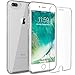 iPhone 7 Plus case, FlexGear Clear Hard PC Back TPU bumper + Glass Screen Protector (Clear)
