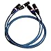 Better Cables BT2XLRP-1-MF Blue Truth II XLR Cable 1 m/3.28', Stereo Pair 2 Cables High-End, High-Performance, Silver/Copper Hybrid, Low-Capacitance, Audiophile XLR Balanced Audio Cables, Blue