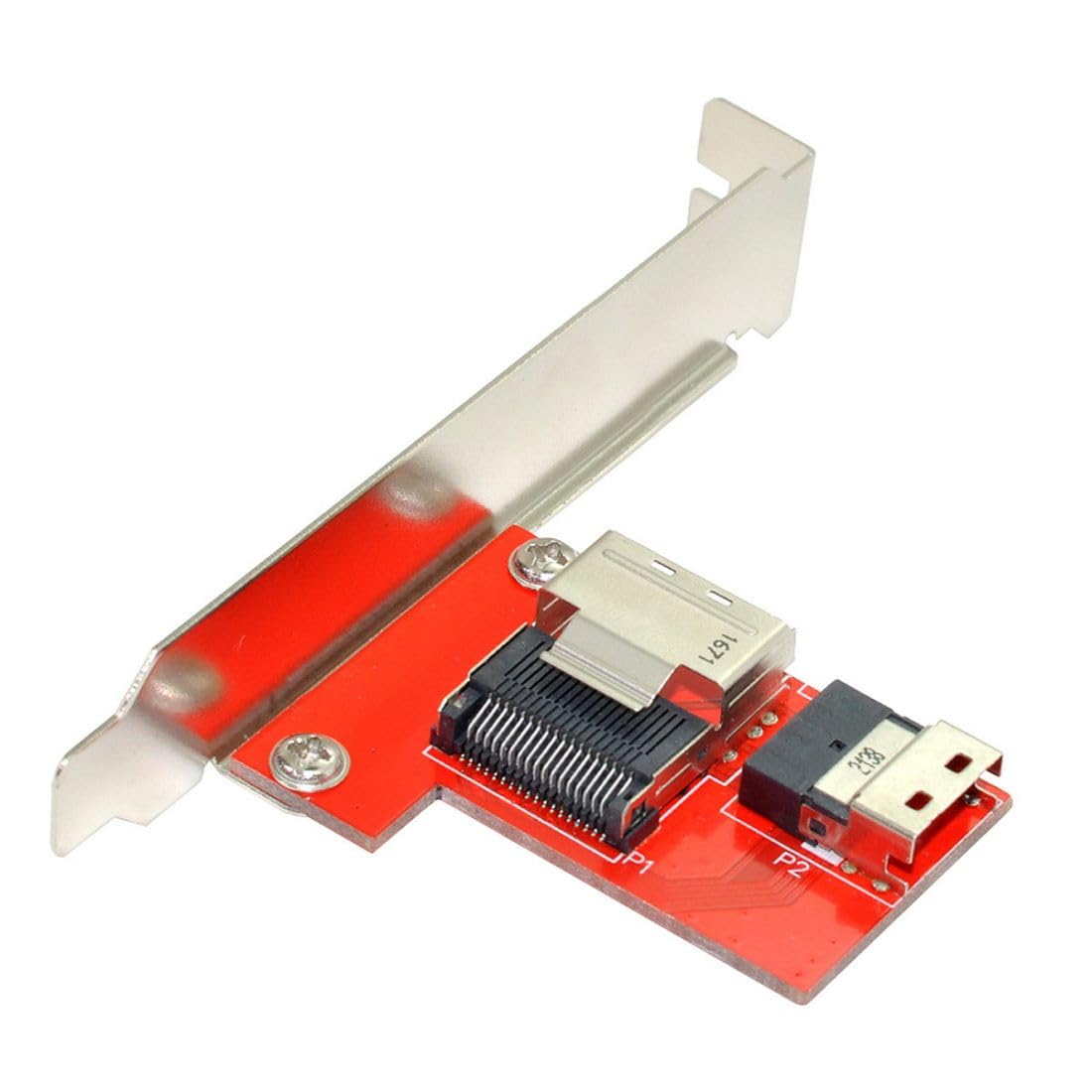 ChenYang CY Slimline SAS SFF-8654 PCI-Express 4.0 to Mini SAS SFF-8087 PCBA Female Adapter with Bracket