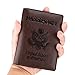 Passport Wallet Holder Cover Case ID Window Travel Wallet with RFID Blocking - Coffee