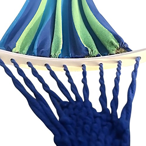 Zgood Single Fabric Hammock Garden Yard Relaxing Bed Outdoor Camping Tree Hanging Seat Chair Bule - Thumbnail 2