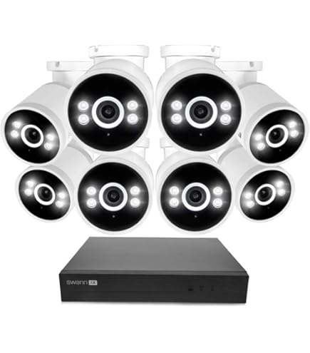 Amazon.com: Swann AdvancedX Wired NVR 4K Security Camera System, 8