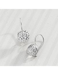 Silpada - Pendientes de gota redondeados en plata de ley con textura