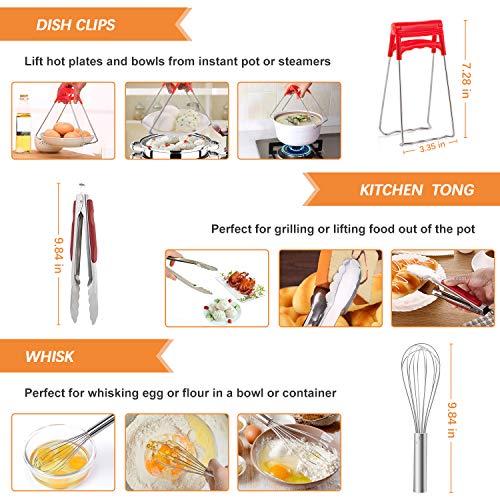 YIHONG 20 Pieces Pressure Cooker Accessories Set Compatible with Instant Pot 6 8 Qt - 2 Steamer Baskets- Non-stick Springform Pan - Stackable Egg Rack - Silicone Egg Bites Mold- with Free Ebook Recipe - Thumbnail 5