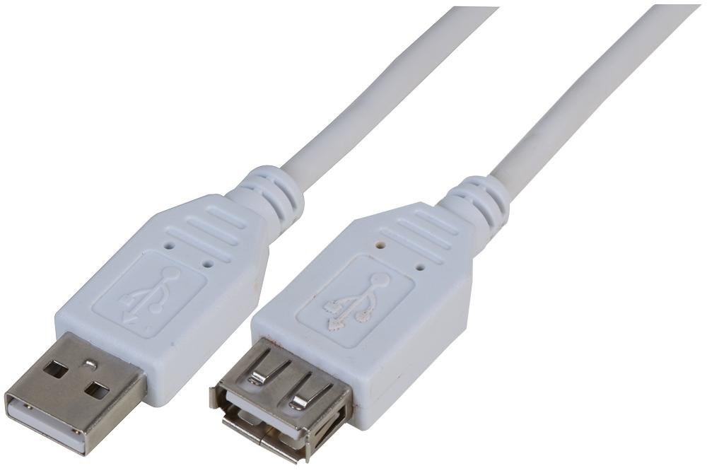 Pro Signal PSG91459 Lead, USB2.0 A Male to A Female, White, 3 m